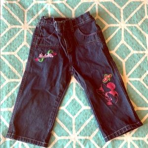 Disney Minnie Mouse Embroidered denim jeans‎